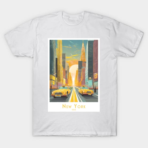 Sunset Drive in New York T-Shirt by POD24